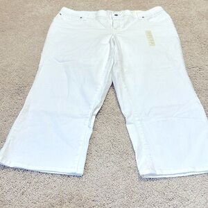 Sonoma Life & Style DenimCapri Modern Fit  White Size 16W